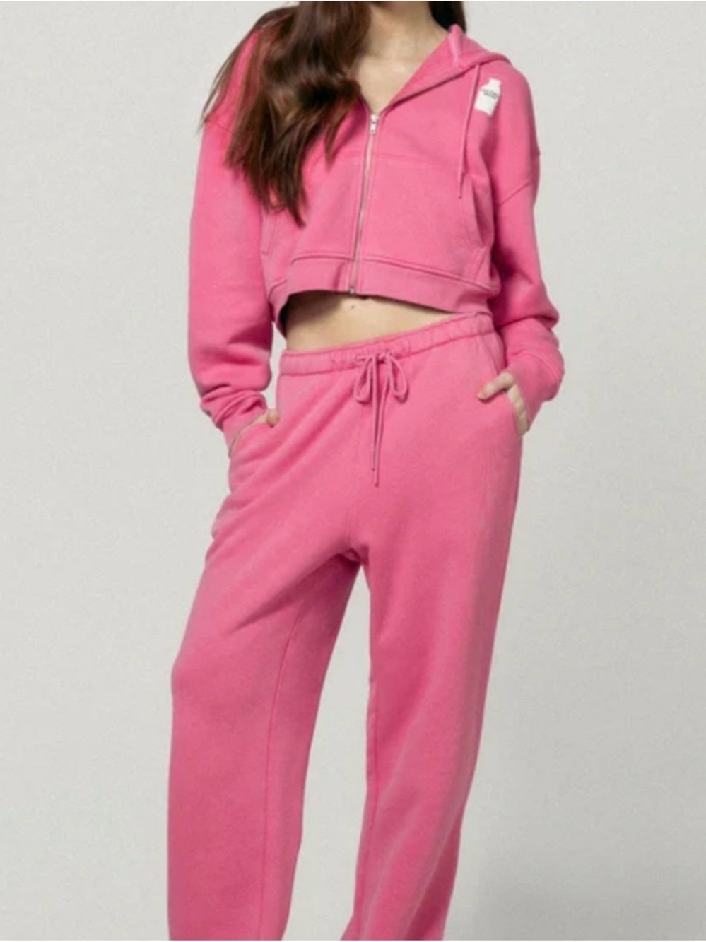 Dairy Boy milk bottle cropped zip up + sweat pant Strawberry Milk SOLD OUT